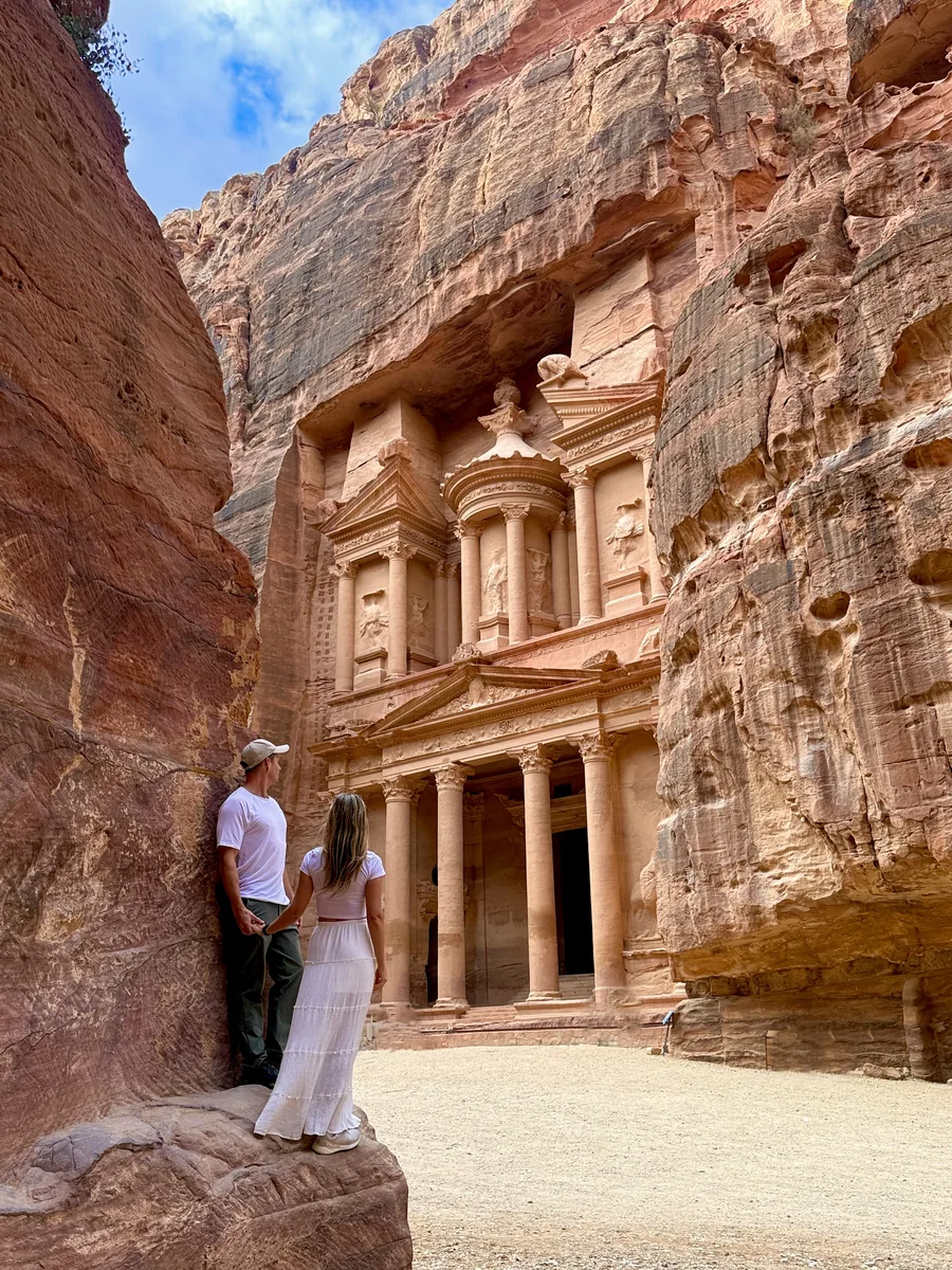 Megs and Pat at the Treasury in Petra